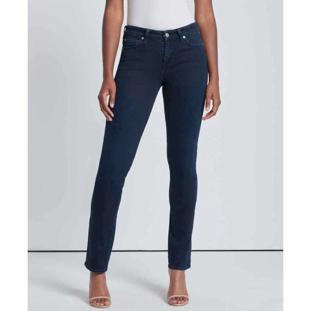 7 For All Mankind Kimmie Straight-Leg Mid-Rise Stretch Jeans